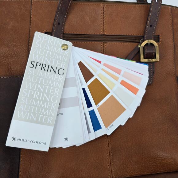 LAND Santa Fe Zip Top Tote Two-Tone Leather Tote Bag - Picture 10 of 10